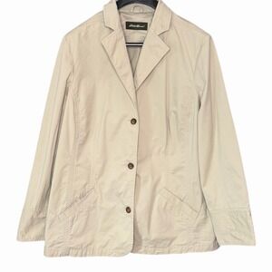 Eddie Bauer Men 3XL Khaki 3 Button Blazer Sport Coat Outdoor EUC